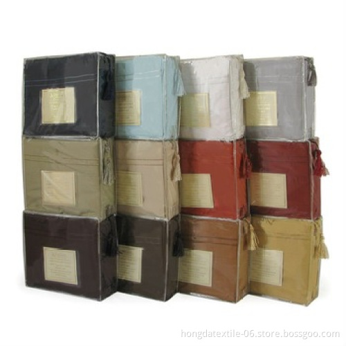 1800 Thread Count Brushed Microfiber Bed Sheet Sets with Embroidery